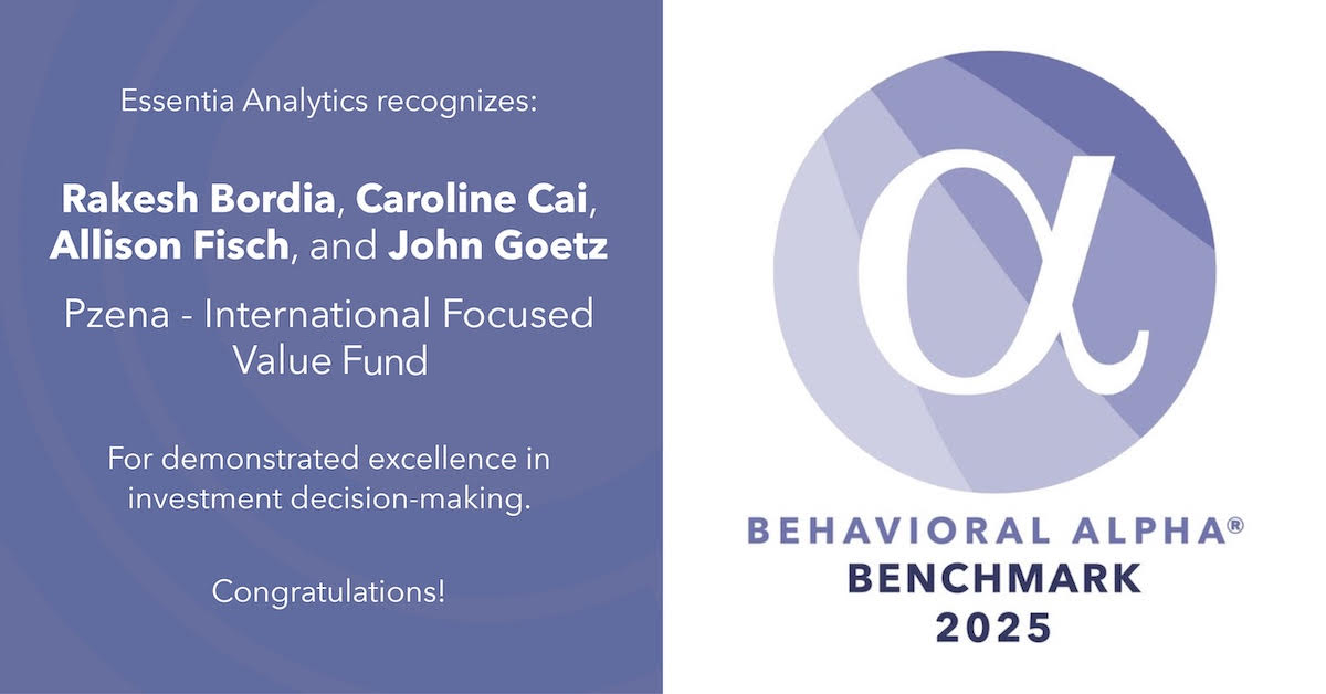 Behavior Alpha Benchmark 2025 Pzena - International Focused Value