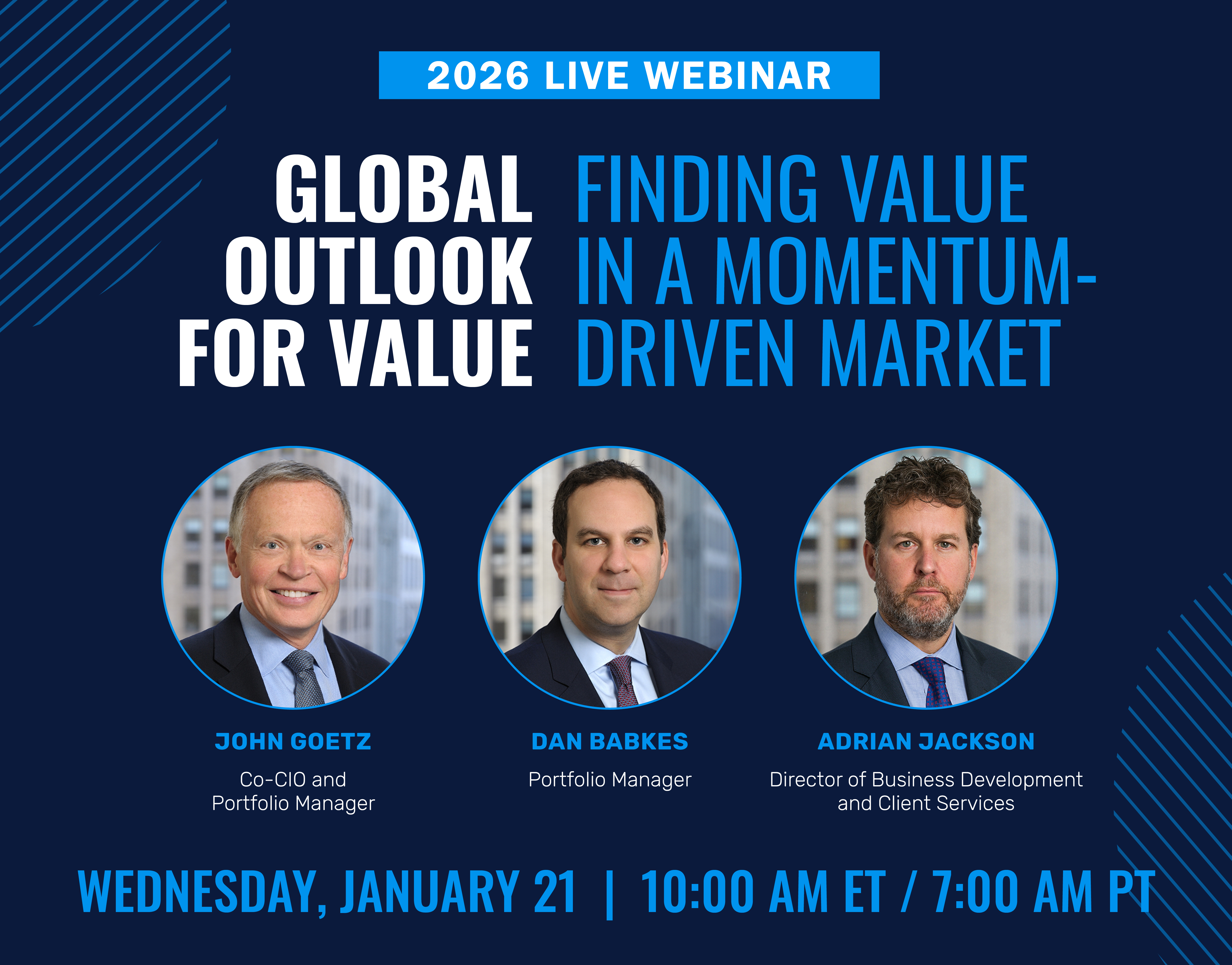 Global outlook for value. Finding value in a momentum-driven market