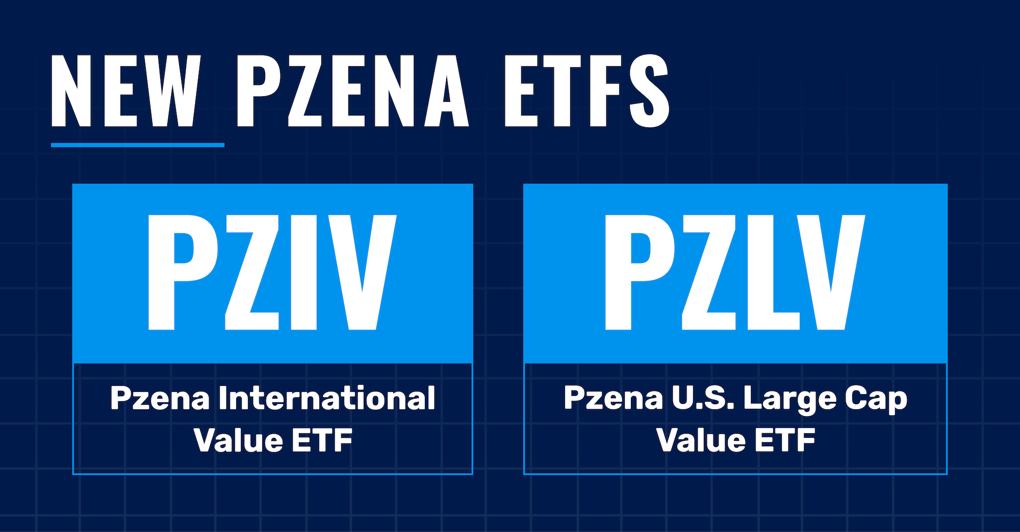 New Pzena ETFs